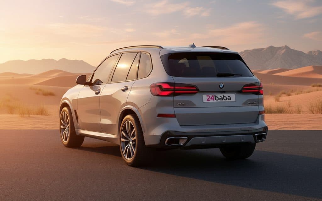 Bmw X5 2025 Grey rear view showing taillights