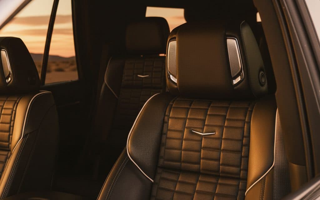 Cadillac Escalade 2023 leather seats and cabin