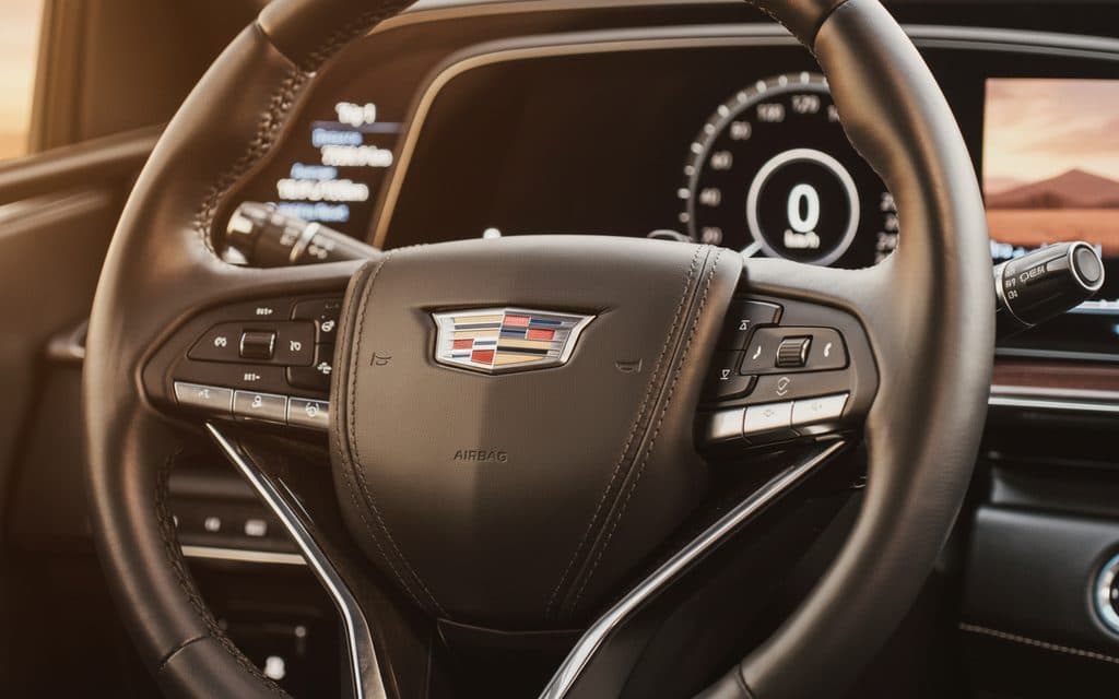 Cadillac Escalade 2023 interior view showing trim