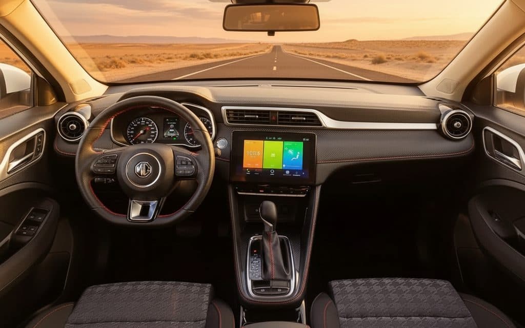 Mg Zs 2024 interior view showing trim
