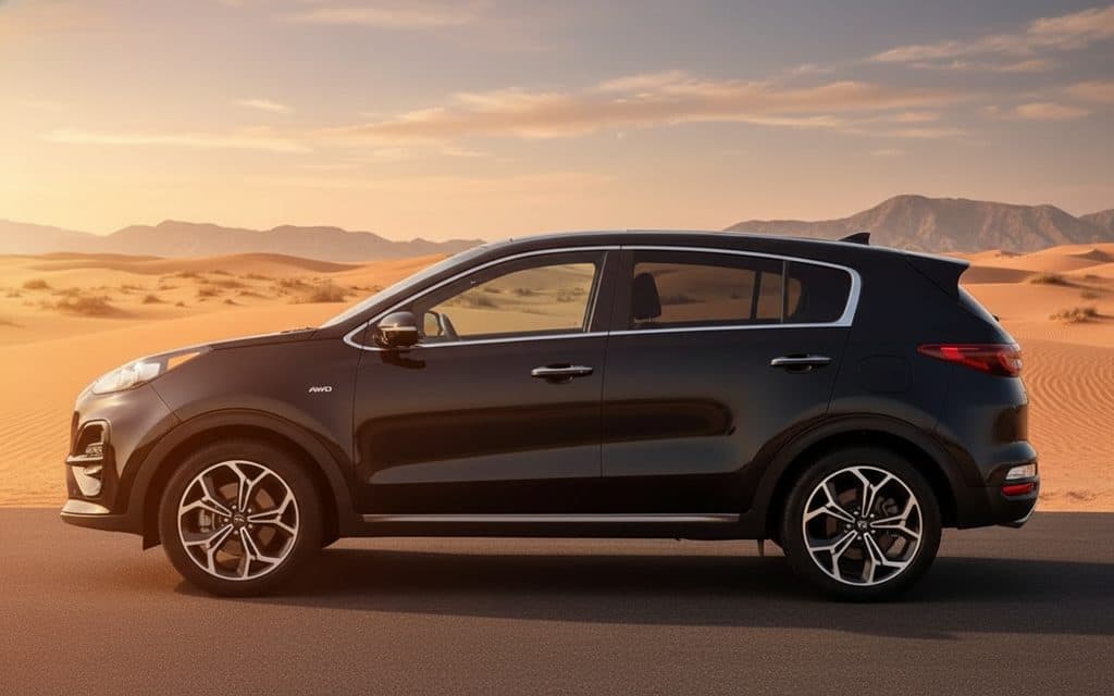 Kia Sportage 2022 Black side profile