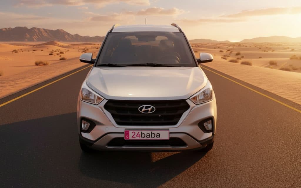 Hyundai Creta 2020 Silver front view with headlights
