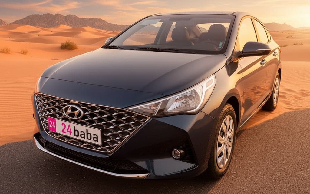 Hyundai Accent 2022 Black front view with headlights