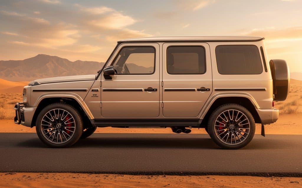 Mercedes G63 2025 Beige side profile