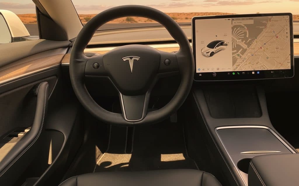 Tesla Model 3 2021 dashboard and infotainment
