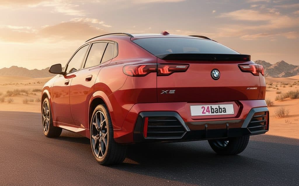 Bmw X2 2024 Red rear view showing taillights