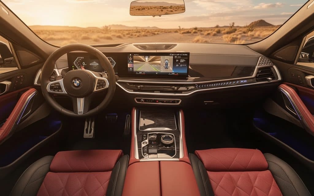 Bmw X6 2024 interior view showing trim