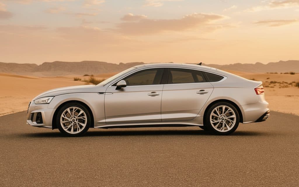Audi A5 2022 Grey side profile