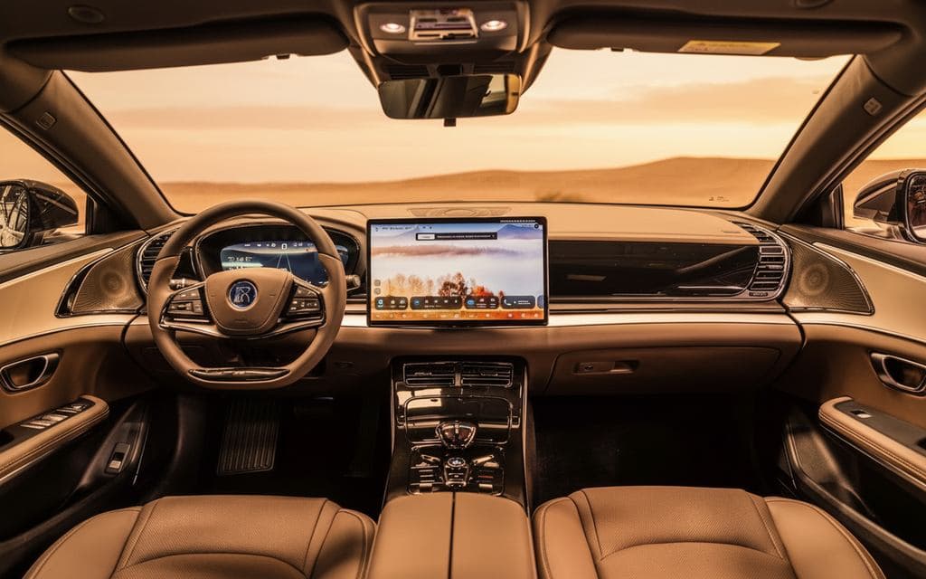 Byd Han 2024 interior view showing trim – rental in Dubai