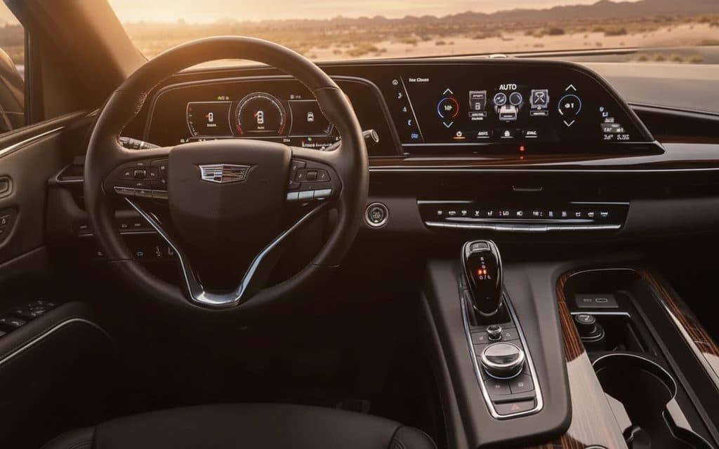 Cadillac Escalade 2021 interior view showing trim