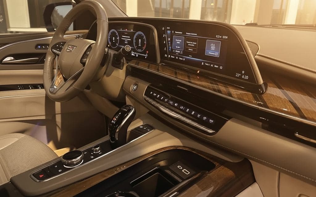 Cadillac Escalade 2022 interior view showing trim