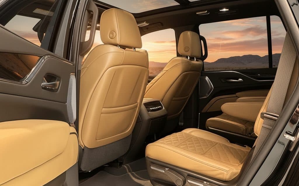 Cadillac Escalade 2022 leather seats and cabin