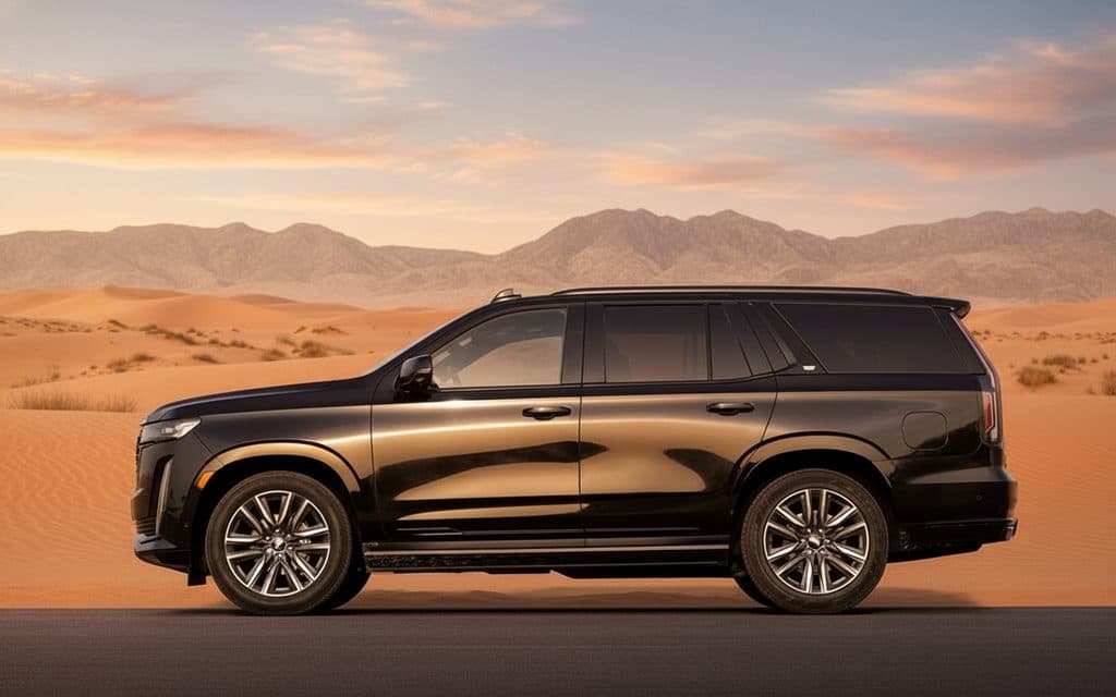 Cadillac Escalade 2022 Black side profile