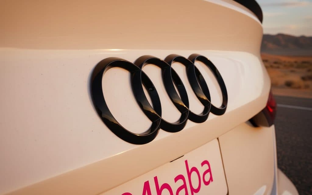 Audi A5 2021 White rear view showing taillights