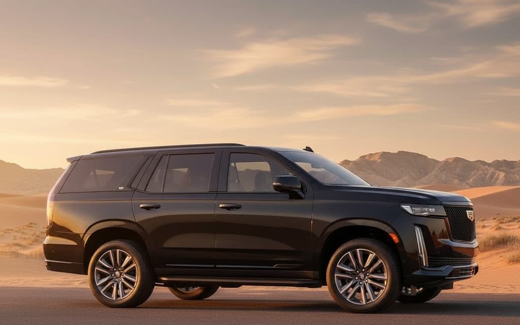 Cadillac Escalade 2022 Black side profile