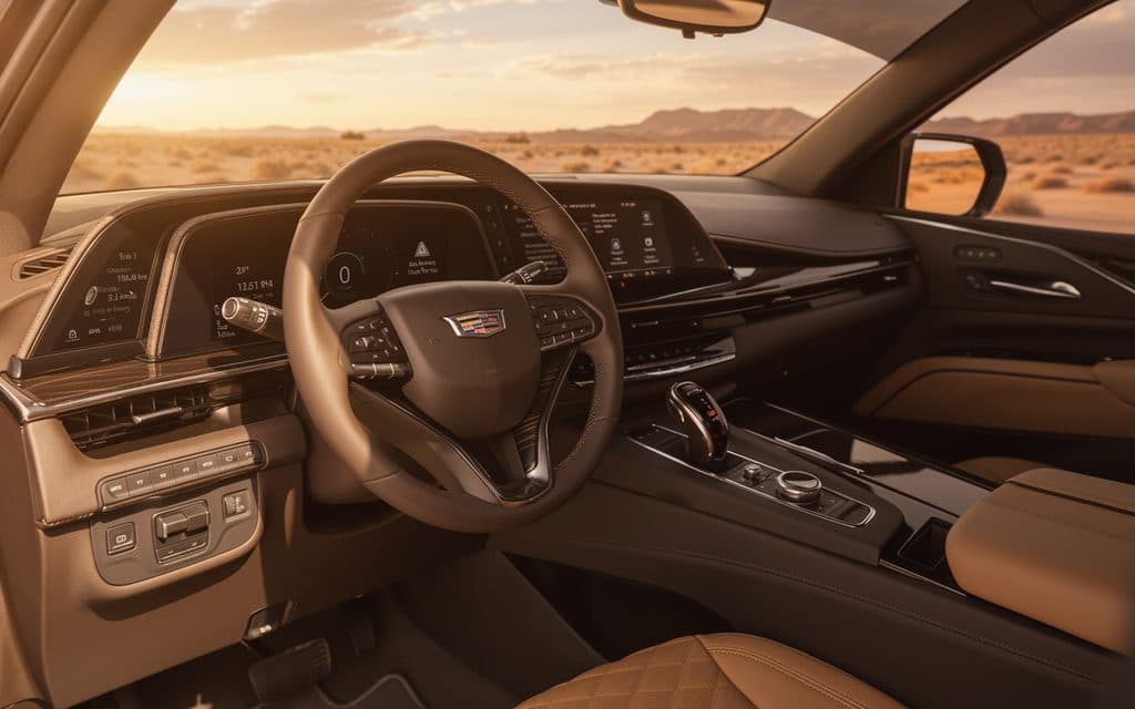 Cadillac Escalade 2023 interior view showing trim