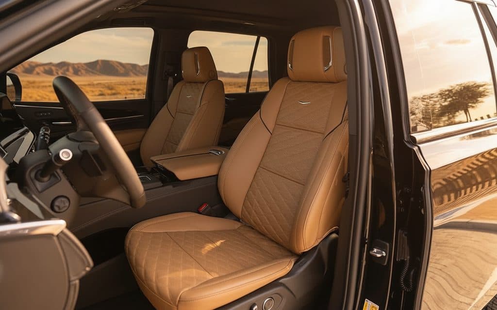 Cadillac Escalade 2023 leather seats and cabin