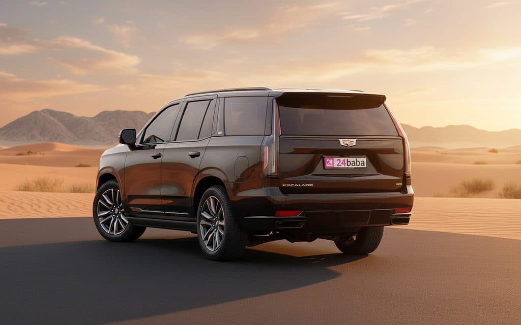 Cadillac Escalade 2023 outdoor SUV look rental car in Dubai