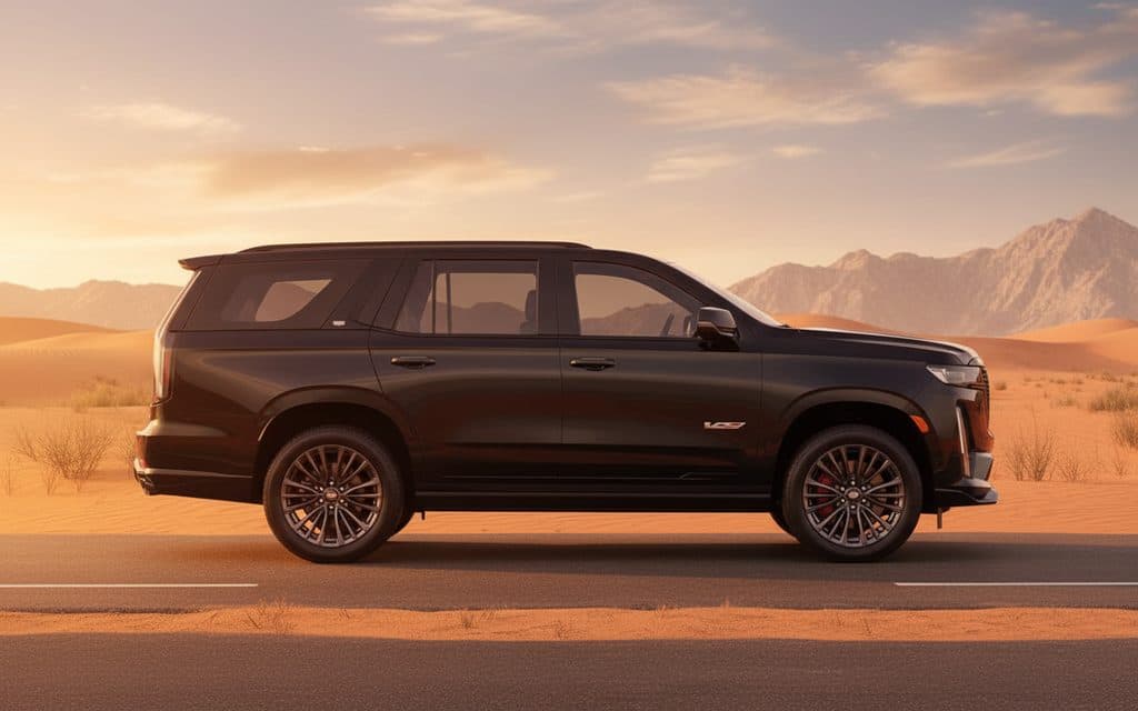 Cadillac Escalade 2023 Black side profile