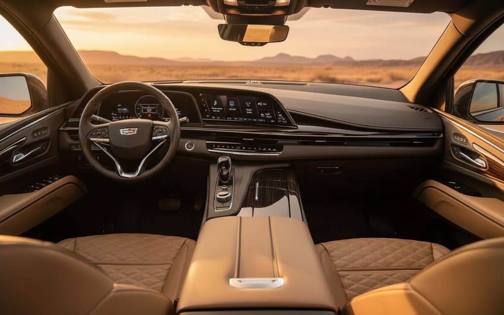 Cadillac Escalade 2024 interior view showing trim