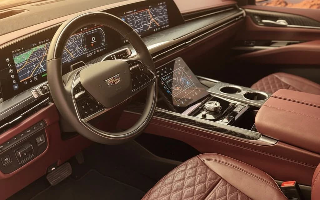 Cadillac Escalade 2025 interior view showing trim