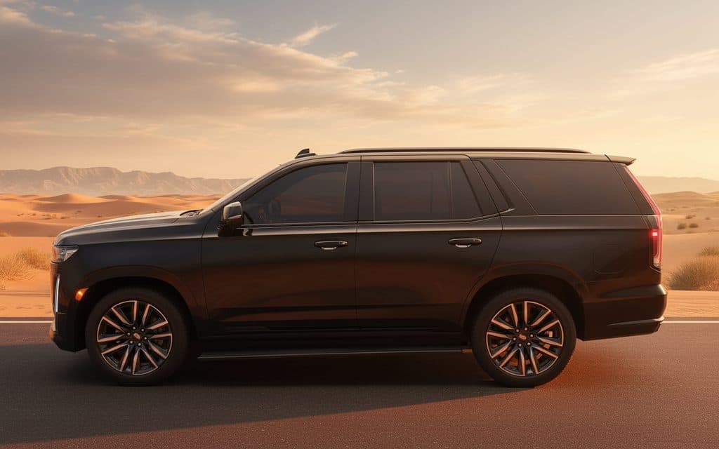 Cadillac Escalade 2025 Black side profile