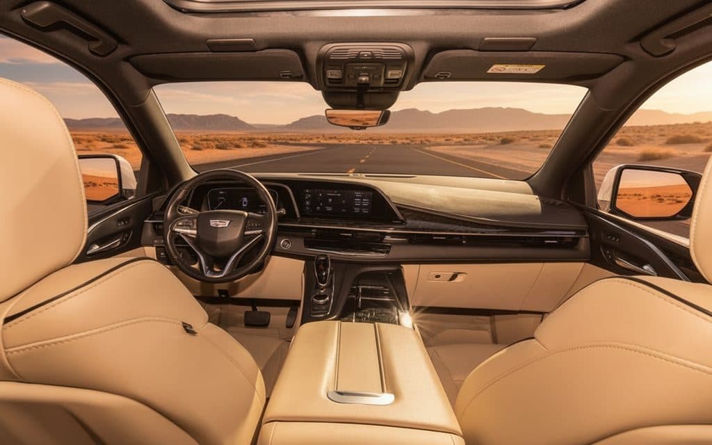 Cadillac Escalade 2022 interior view showing trim