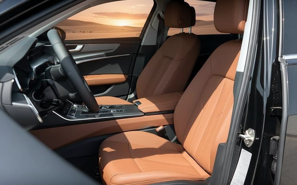 Audi A6 2022 leather seats and cabin