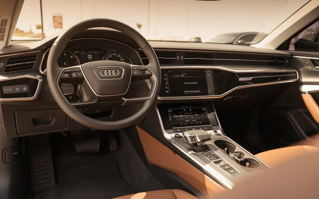 Audi A6 2022 interior view showing trim