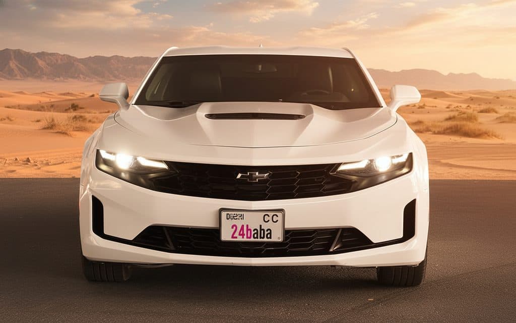 Chevrolet Camaro 2021 White front view with headlights