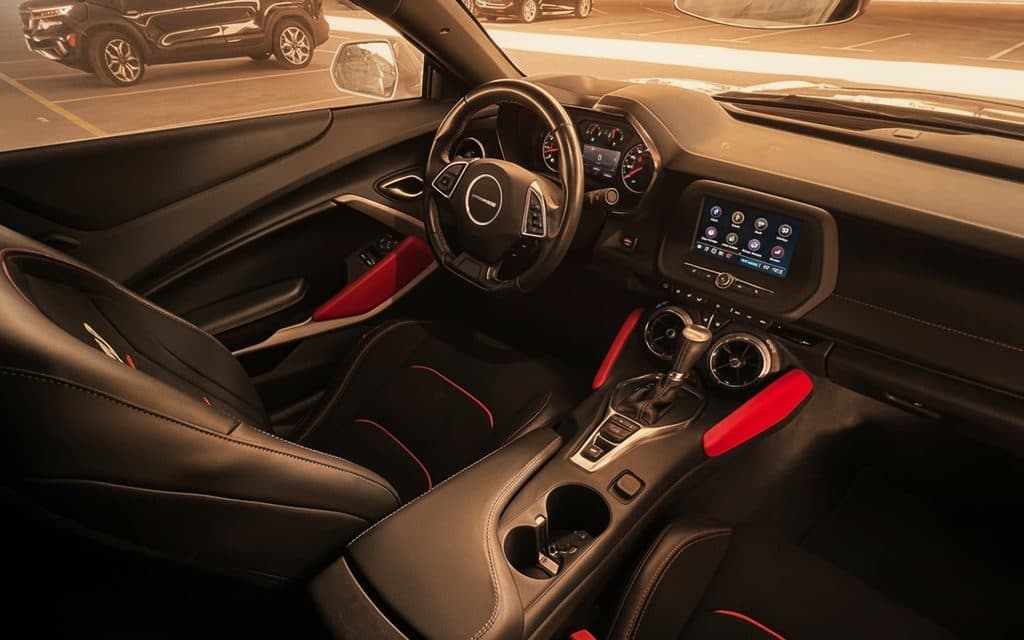 Chevrolet Camaro 2021 interior view showing trim