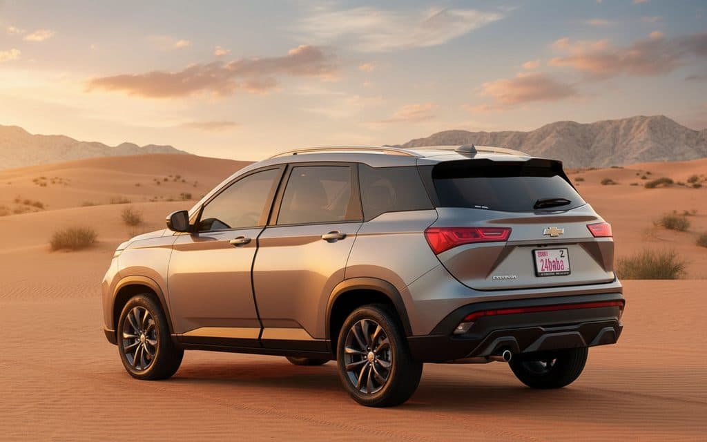 Chevrolet Captiva 2023 Grey rear view showing taillights