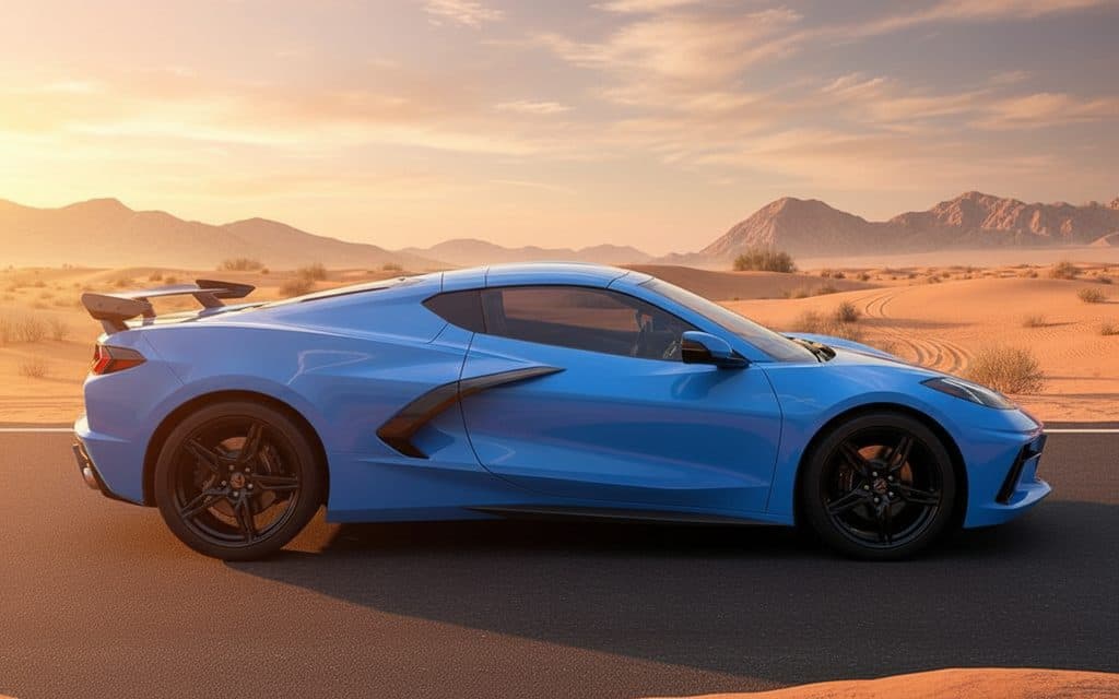 Chevrolet Corvette 2022 Blue side profile