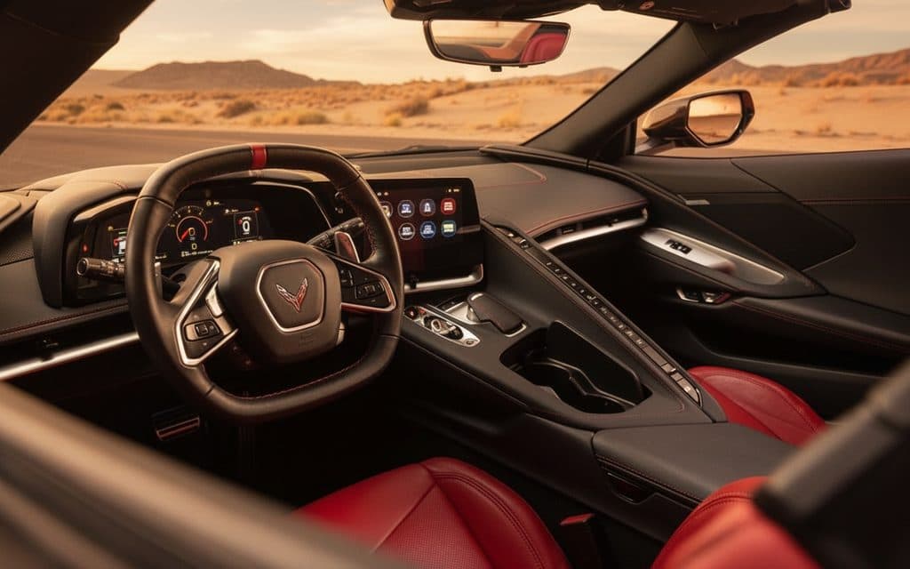Chevrolet Corvette 2022 interior view showing trim