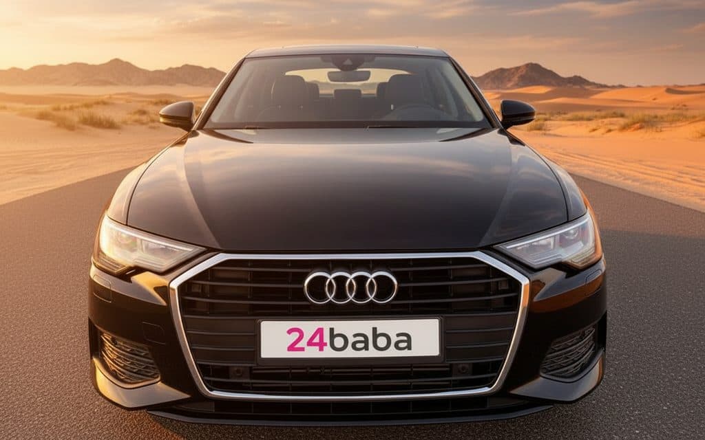 Audi A6 2022 Black rental in Dubai