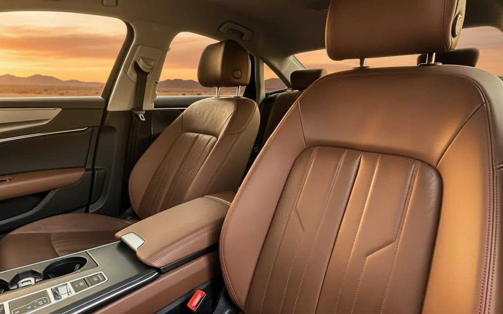 Audi A6 2022 leather seats and cabin