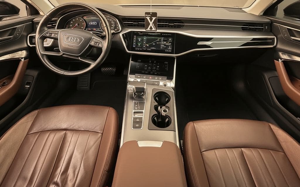 Audi A6 2022 interior view showing trim