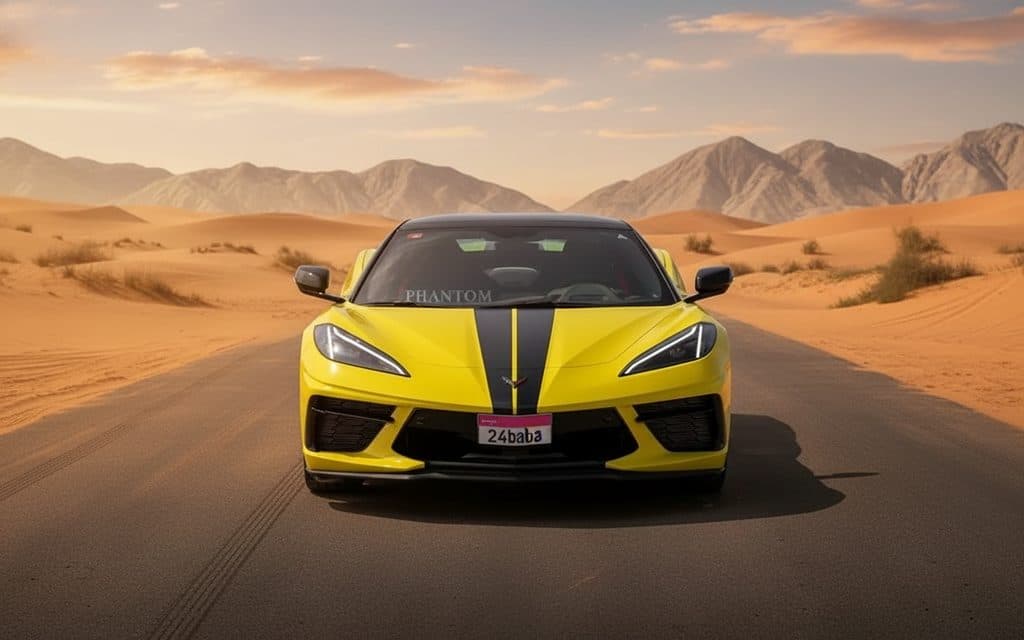 Rent Chevrolet Corvette 2023 Yellow in Dubai