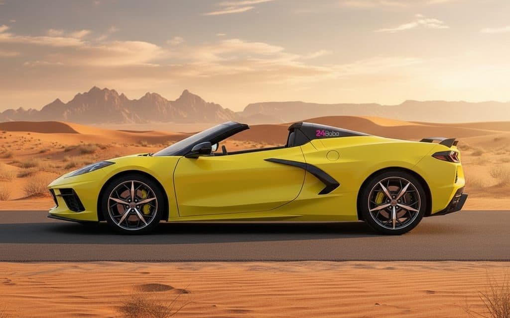 Chevrolet Corvette 2023 Yellow side profile