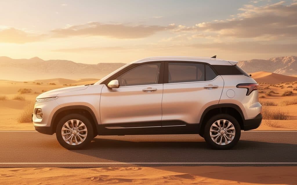 Chevrolet Groove 2023 Silver rear view showing taillights