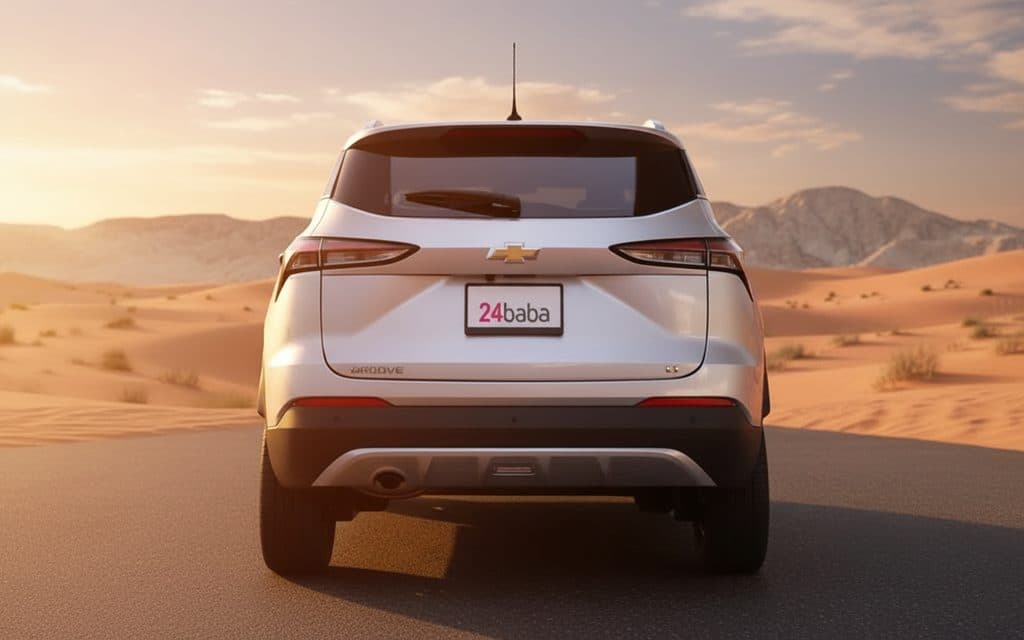 Chevrolet Groove 2023 Silver rear view showing taillights