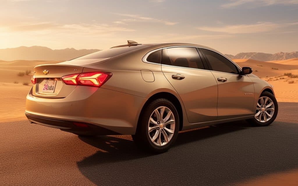 Chevrolet Malibu 2025 Gold rear view showing taillights