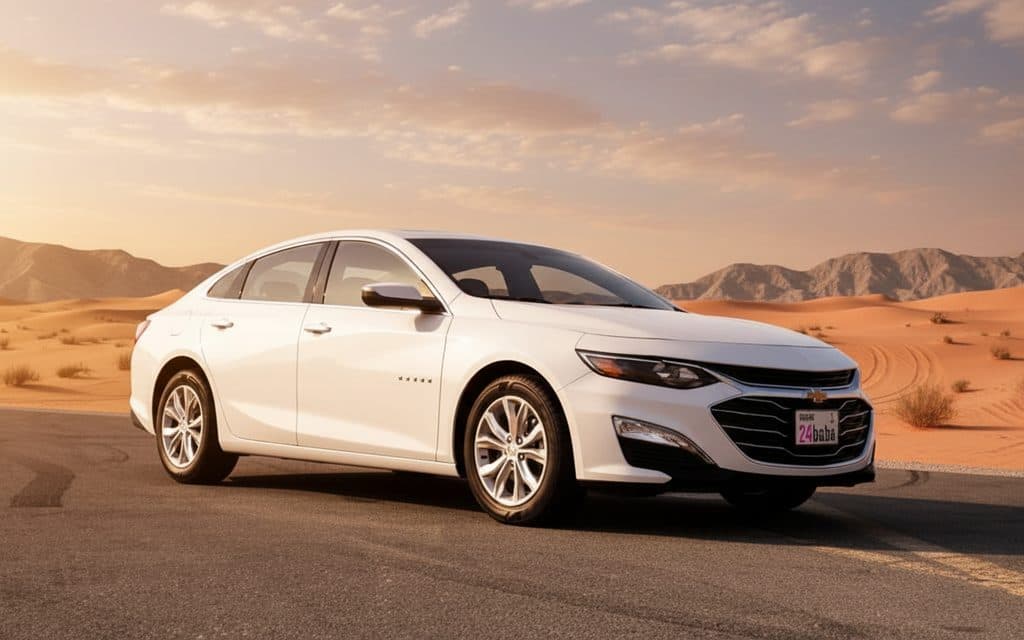 White Chevrolet Malibu 2020 for rent in Dubai