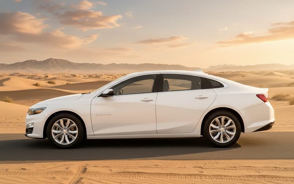 Chevrolet Malibu 2020 White side profile