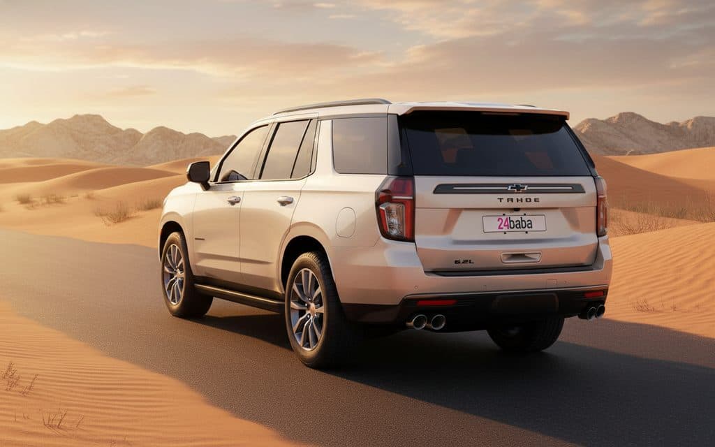 Chevrolet Tahoe 2022 Beige rear view showing taillights