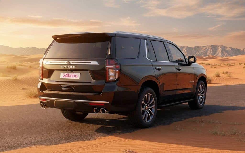 Chevrolet Tahoe 2023 Black rear view showing taillights