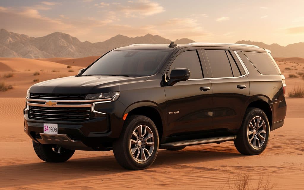 Chevrolet Tahoe 2024 Black front view with headlights