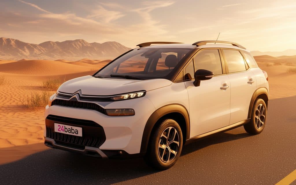 Citroen C3 2022 White front view with headlights