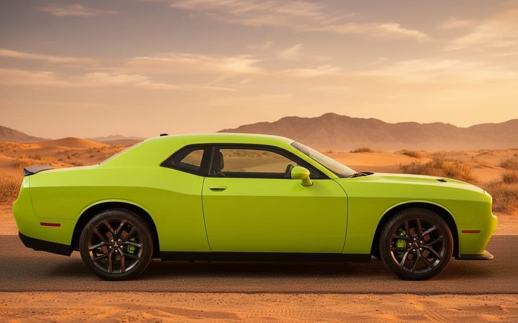 Dodge Challenger 2025 Green side profile