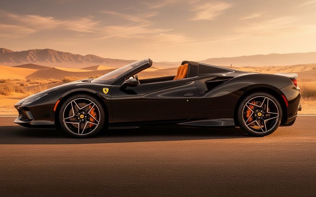 Ferrari F8 2023 Black side profile